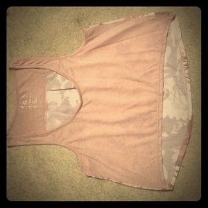 American Eagle pastel pink tank with floral back!